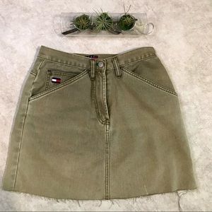 Tommy Hilfiger Khaki Tan Carpenter Mini Skirt 6